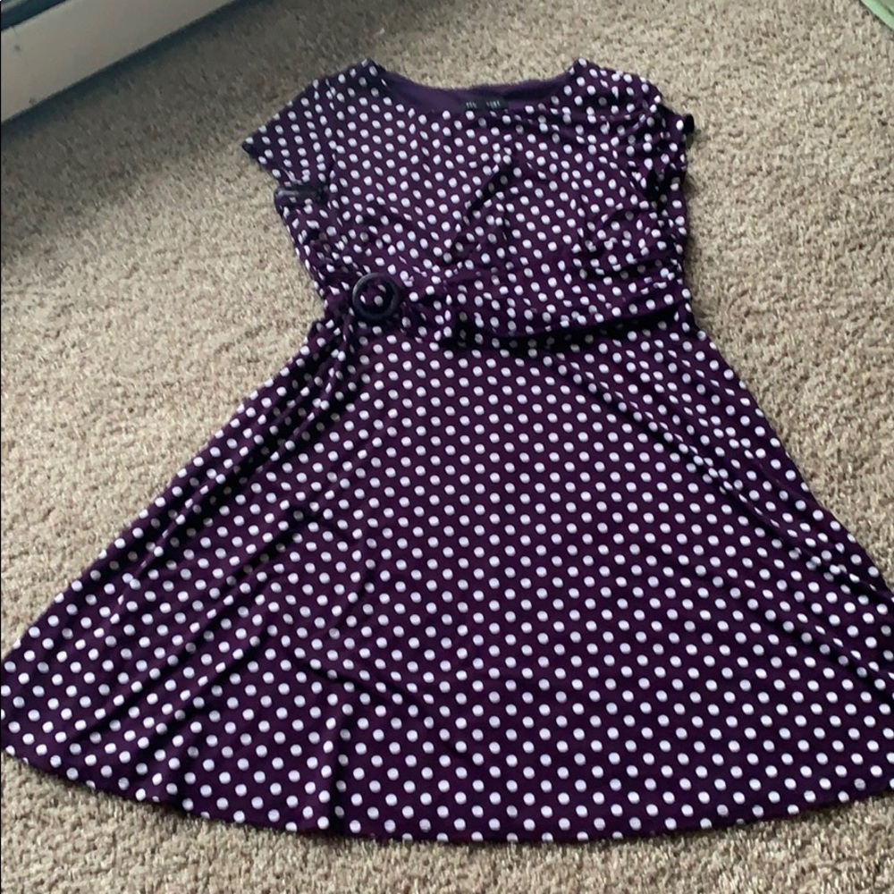 Polka Dot Purple Dress